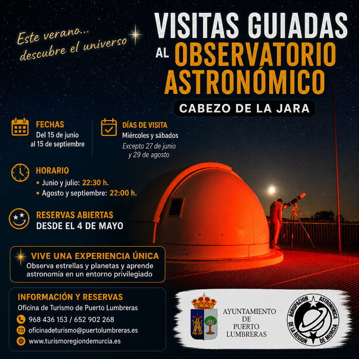 VISITA NOCTURNA AL OBSERVATORIO ASTRON�MICO DEL CABEZO DE LA JARA