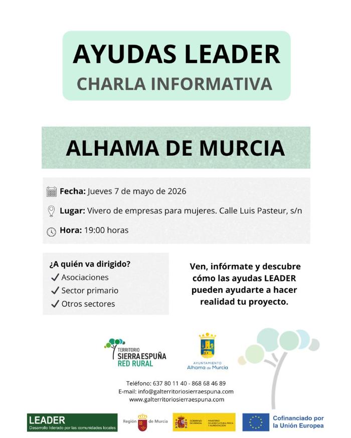 CHARLA INFORMATIVA: AYUDAS LEADER