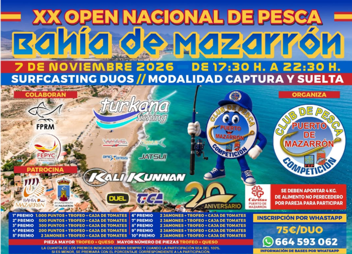 Xx open nacional de pesca bah�a de Mazarr�n