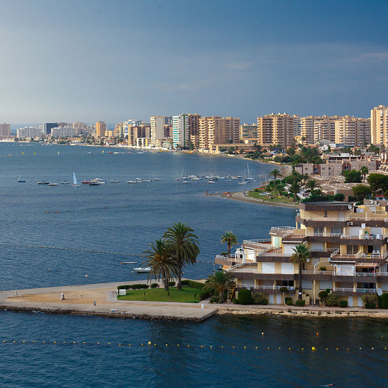Wild beaches in La Manga del Mar Menor