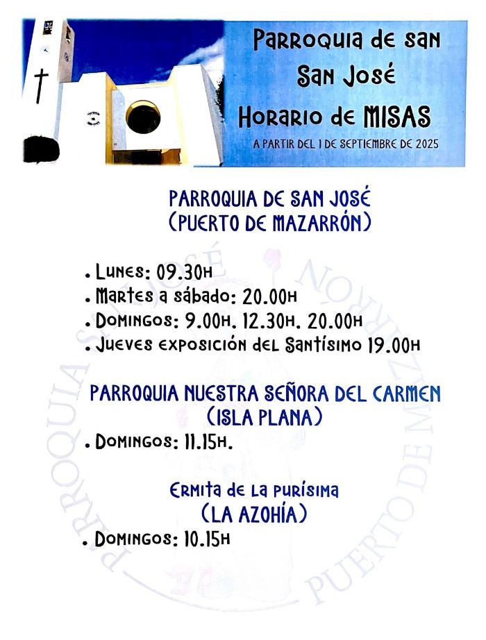  Horario de Misas Parroquia del Puerto de Mazarrn 