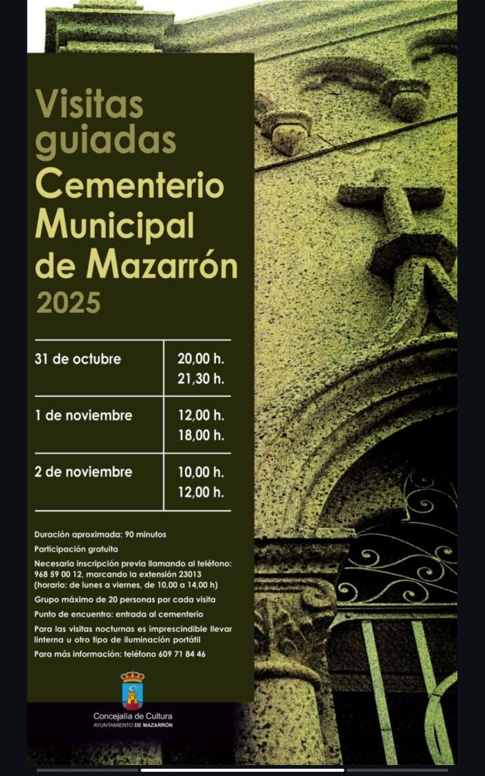 VISITAS GUIADAS AL CEMENTERIO MUNICIPAL DE MAZARRÓN 2025 VISITAS GUIADAS AL CEMENTERIO MUNICIPAL DE MAZARRÓN 2025