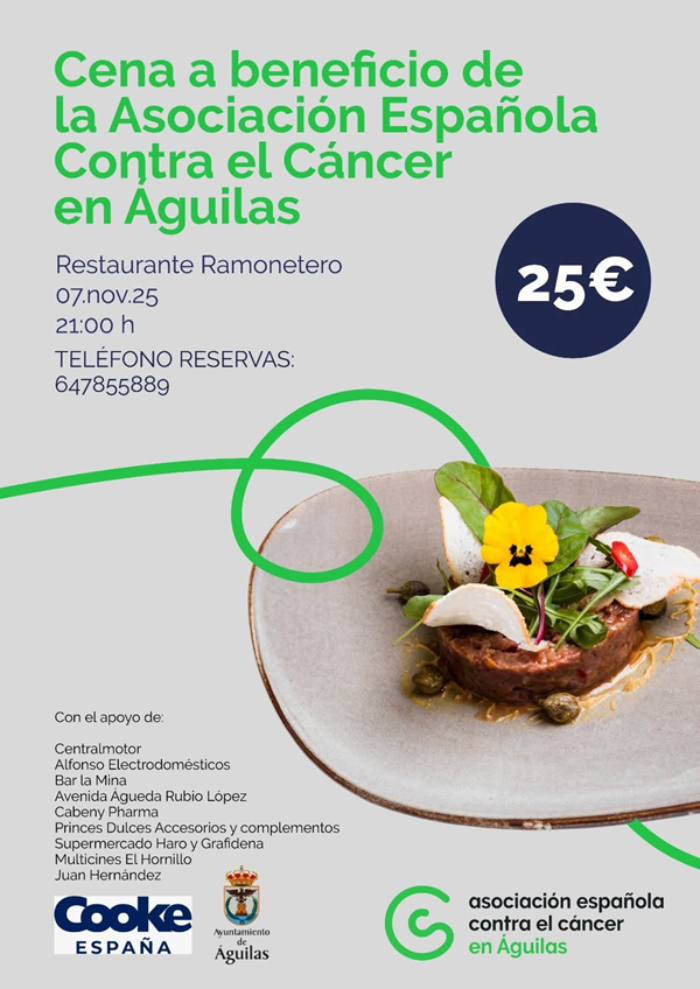 Cena a beneficio de la AECC guilas 