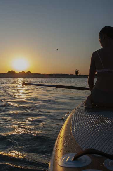 Amanecer y atardecer en la costa